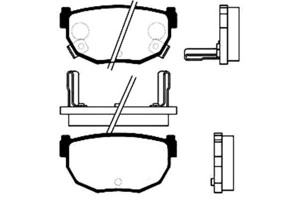 KAVO PARTS Комплект тормозных колодок, дисковый тормоз BP-6542